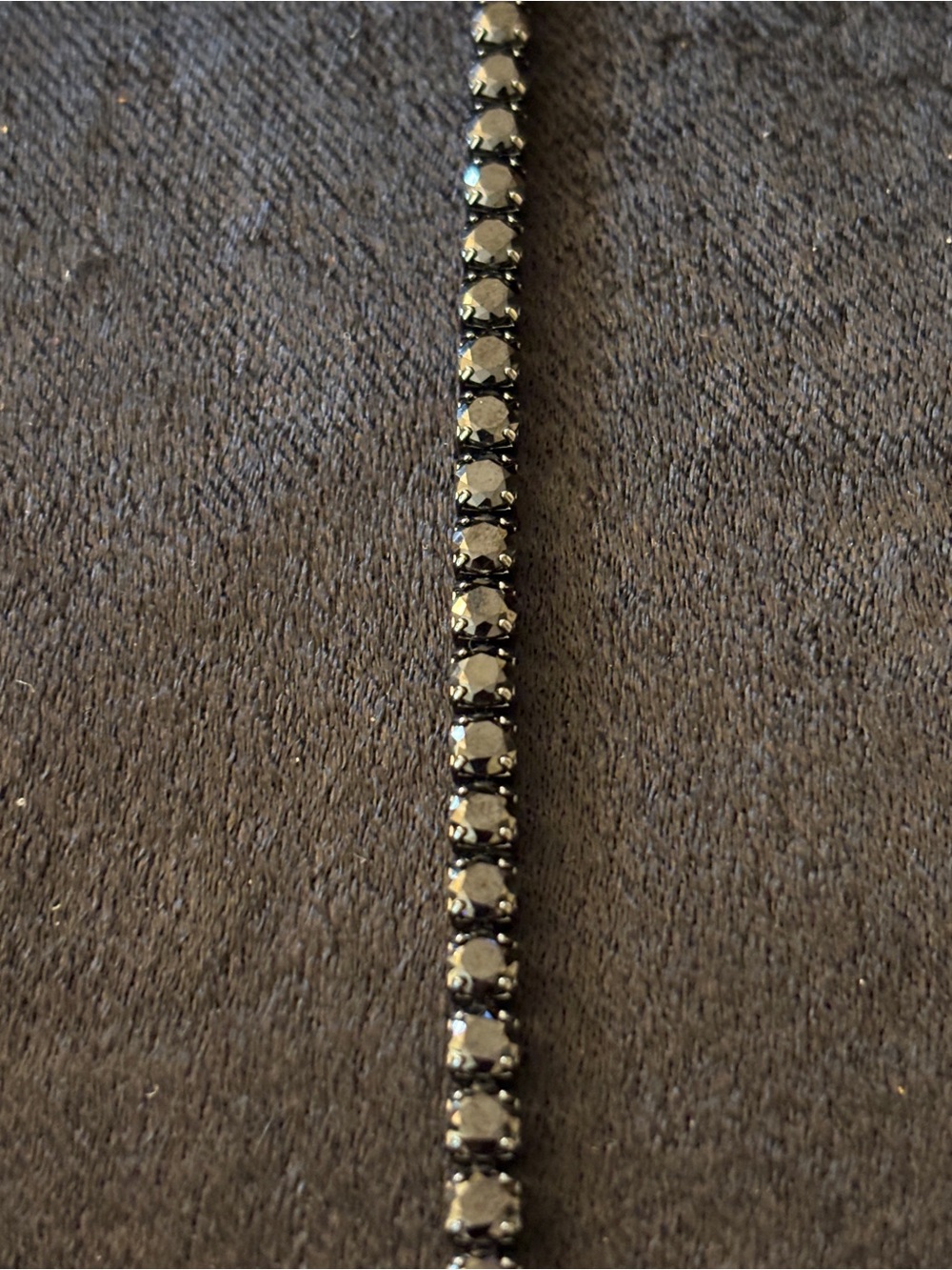 4mm Black Tone Tennis CZ Bracelet 7 1/2in. - Picture 7 of 15